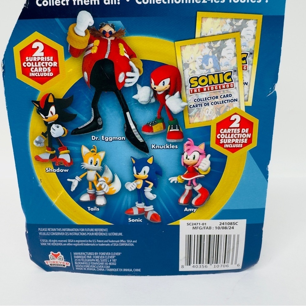 Sonic The Hedgehog AMY ROSE 2.5" Mini Figure & 2 Collector Cards - Picture 5 of 12